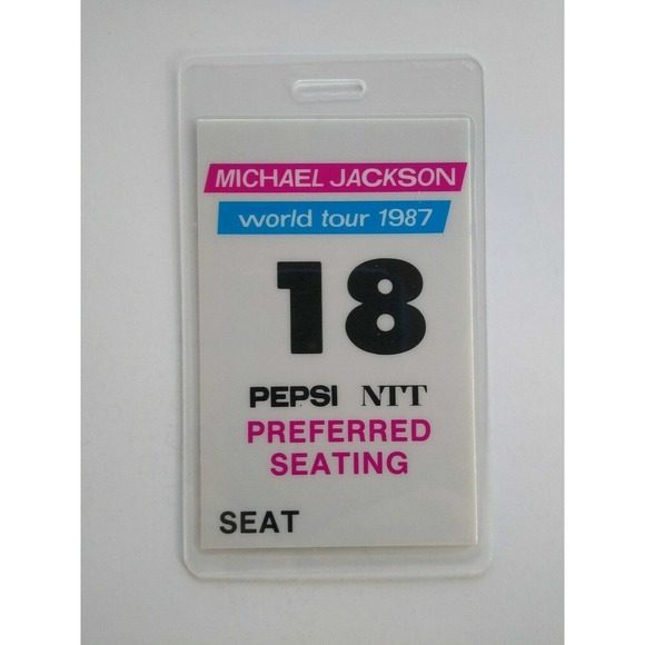 Michael Jackson Preferred Seat #18 Backstage Pass Original Bad 1987 Concert Tour - Picture 3 of 4